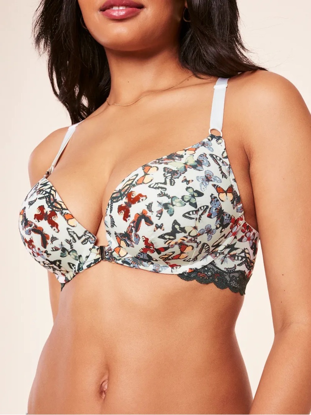 Adore Me Alexis Contour Flying Butterflies Print Bra 34H NWT
